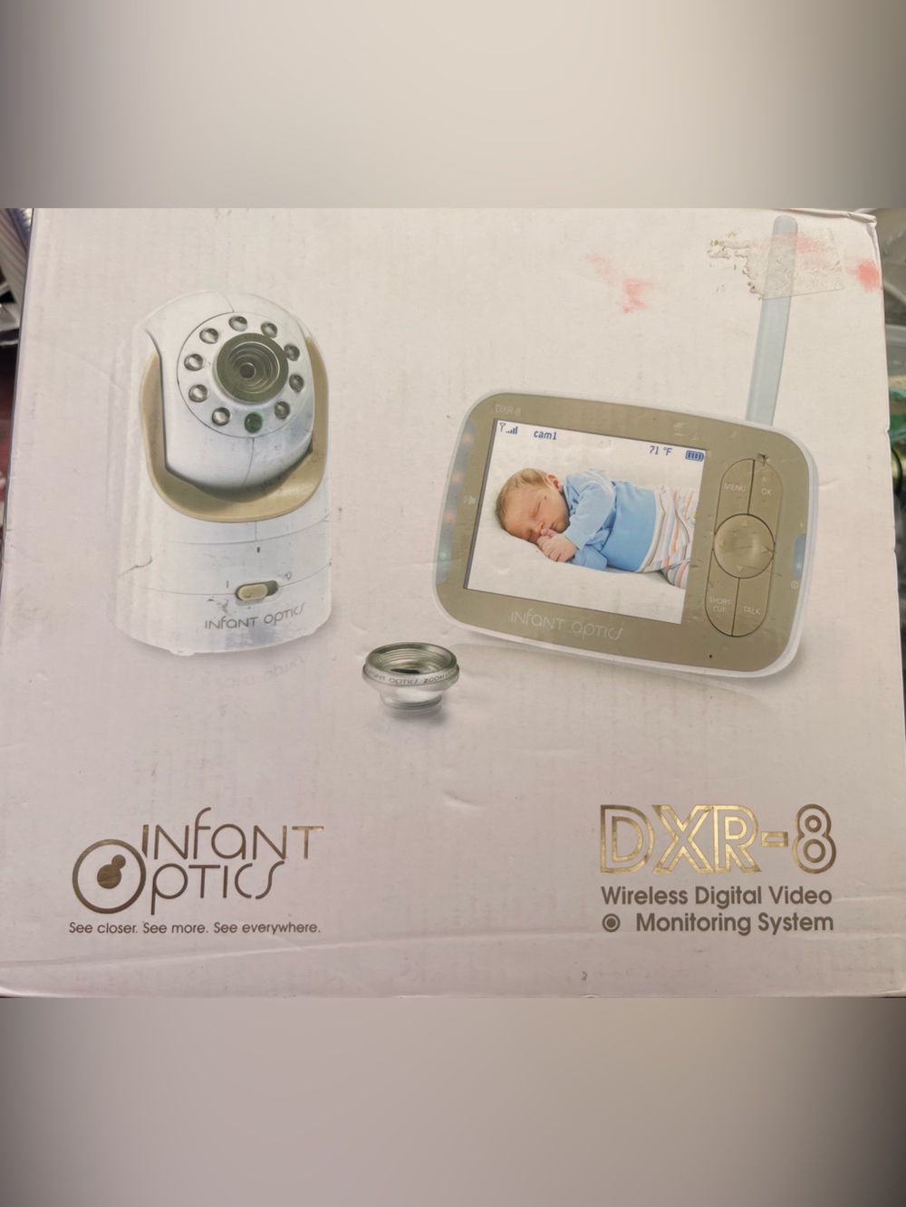 Infant Optics DXR-8 Wireless Video Monitor - White/Tan